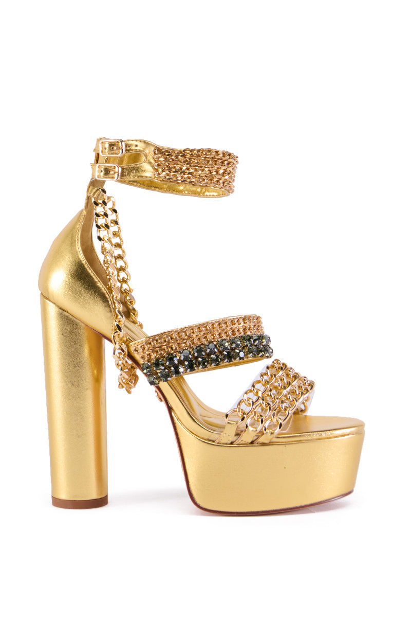 AZALEA WANG SOMARIA GOLD CHAIN SANDAL
