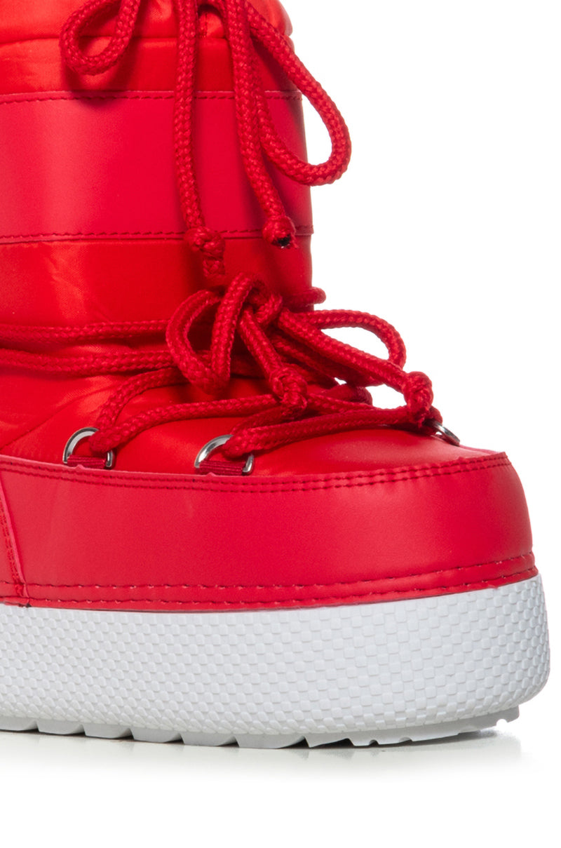 AZALEA WANG SPIFFY RED FLAT BOOTIE