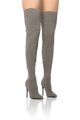 AZALEA WANG STAR GIRL BROWN RIBBED BOOT
