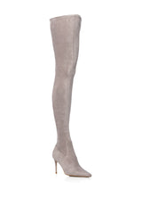AZALEA WANG CONCOLOR GRAY SUEDE BOOT