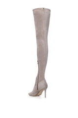 AZALEA WANG CONCOLOR GRAY SUEDE BOOT