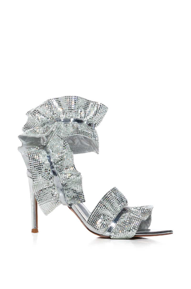 AZALEA WANG TWIZZLER SILVER SANDAL