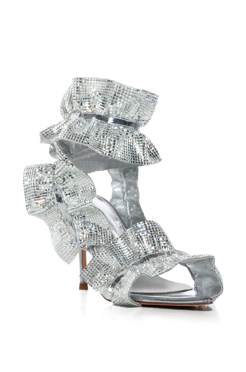AZALEA WANG TWIZZLER SILVER SANDAL
