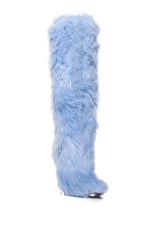 AZALEA WANG UPSETTER BLUE FURRY BOOT