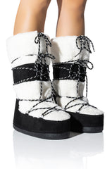 AZALEA WANG VALENTINA SUEDE BOOT IN BLACK
