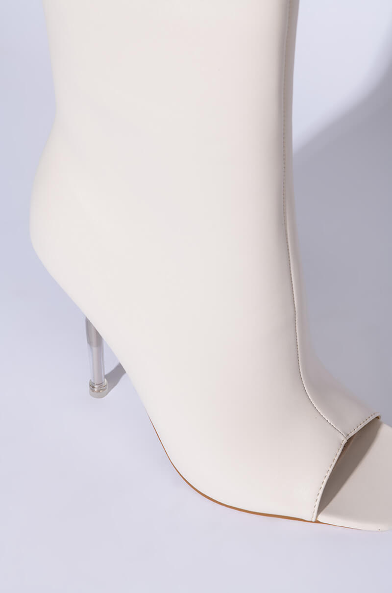 AZALEA WANG WHEN THE SUN GOES DOWN STILETTO BOOTIE IN BONE