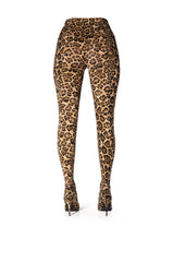 AZALEA WANG BAYBAY LEOPARD PRINT PANTS BOOT