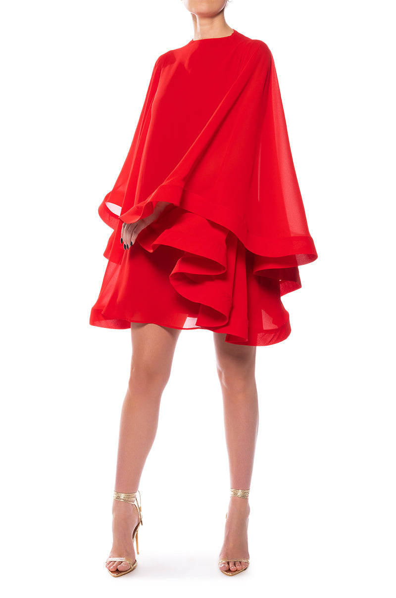 BAD ROMANCE RELAXED DRAPE MINI DRESS