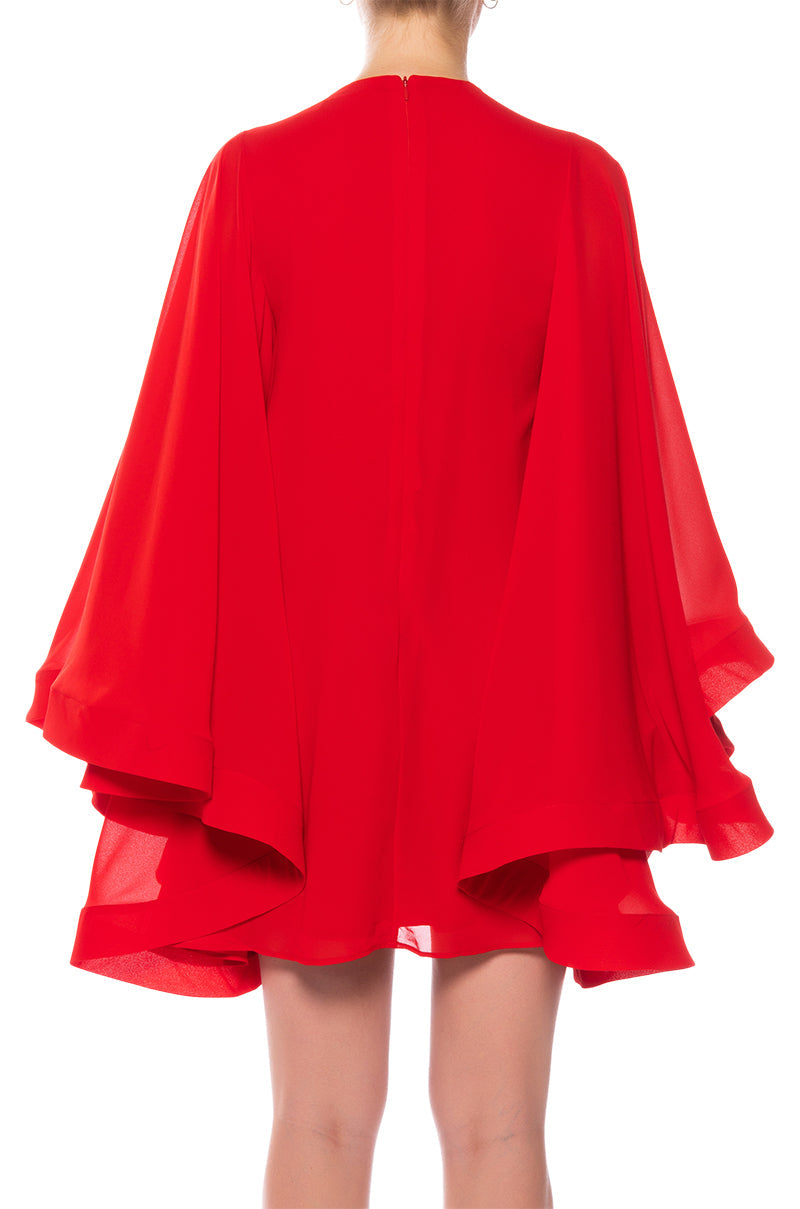 BAD ROMANCE RELAXED DRAPE MINI DRESS