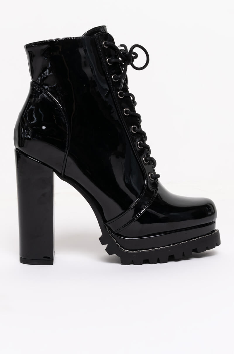 BADASS PLATFORM LACE UP BOOTIE