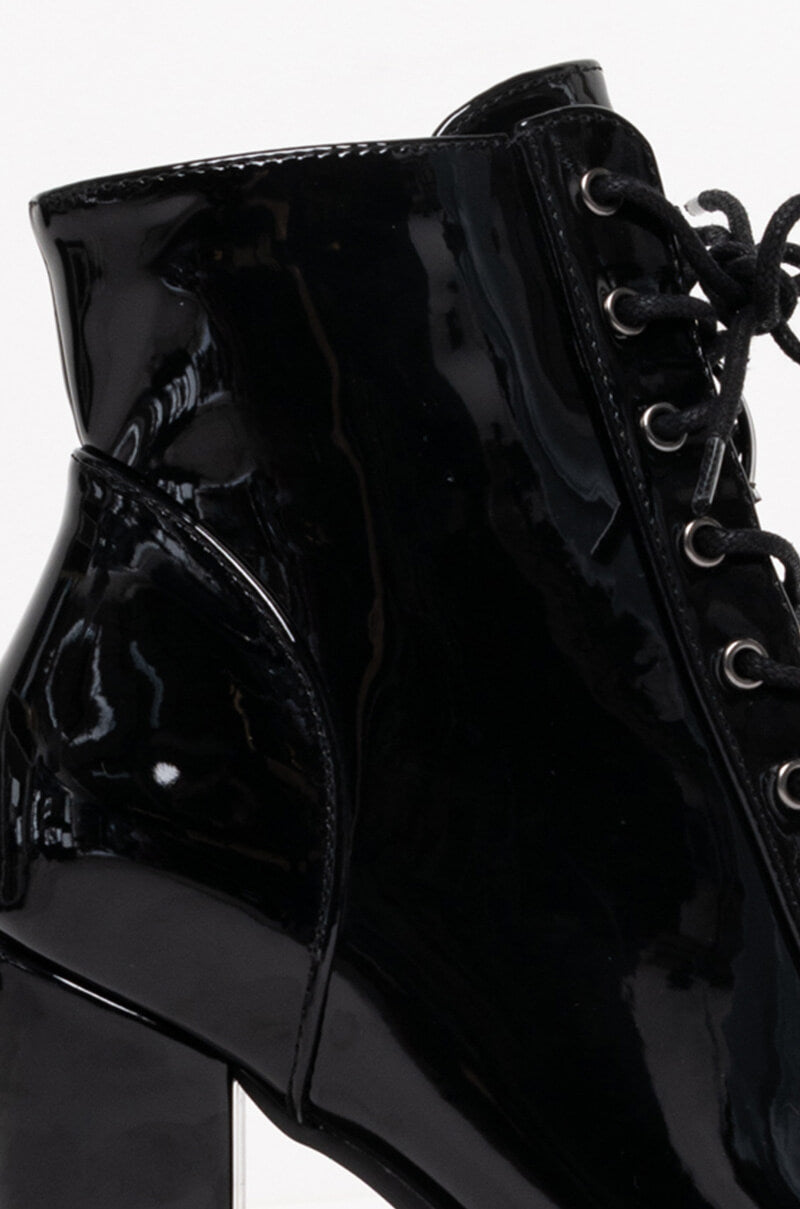 BADASS PLATFORM LACE UP BOOTIE