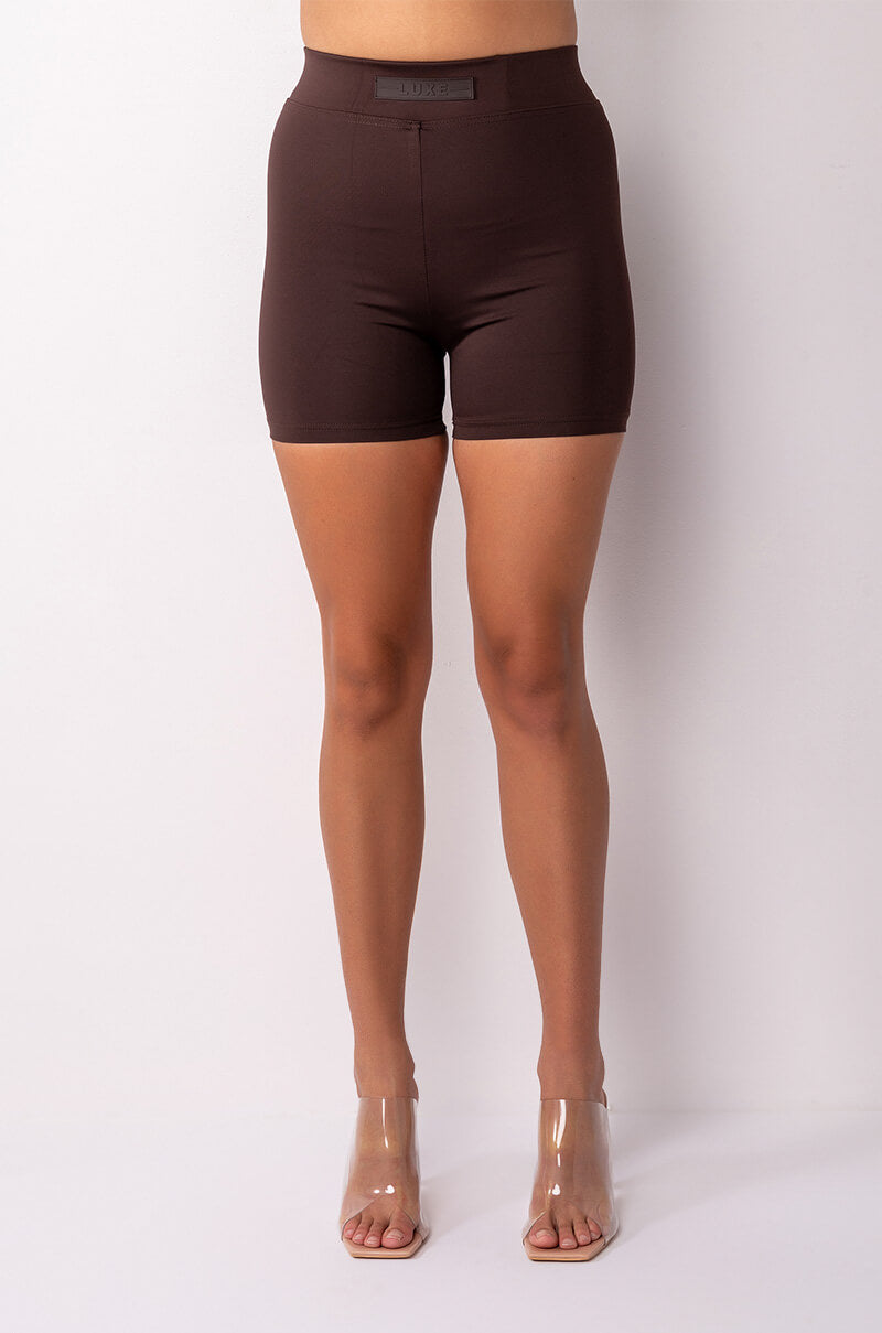 BASIC LUXE MOCHA BIKER SHORT