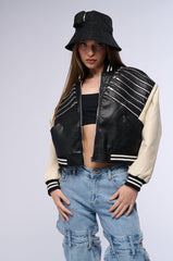 BEAM ME UP ZIPPERED BOMBER