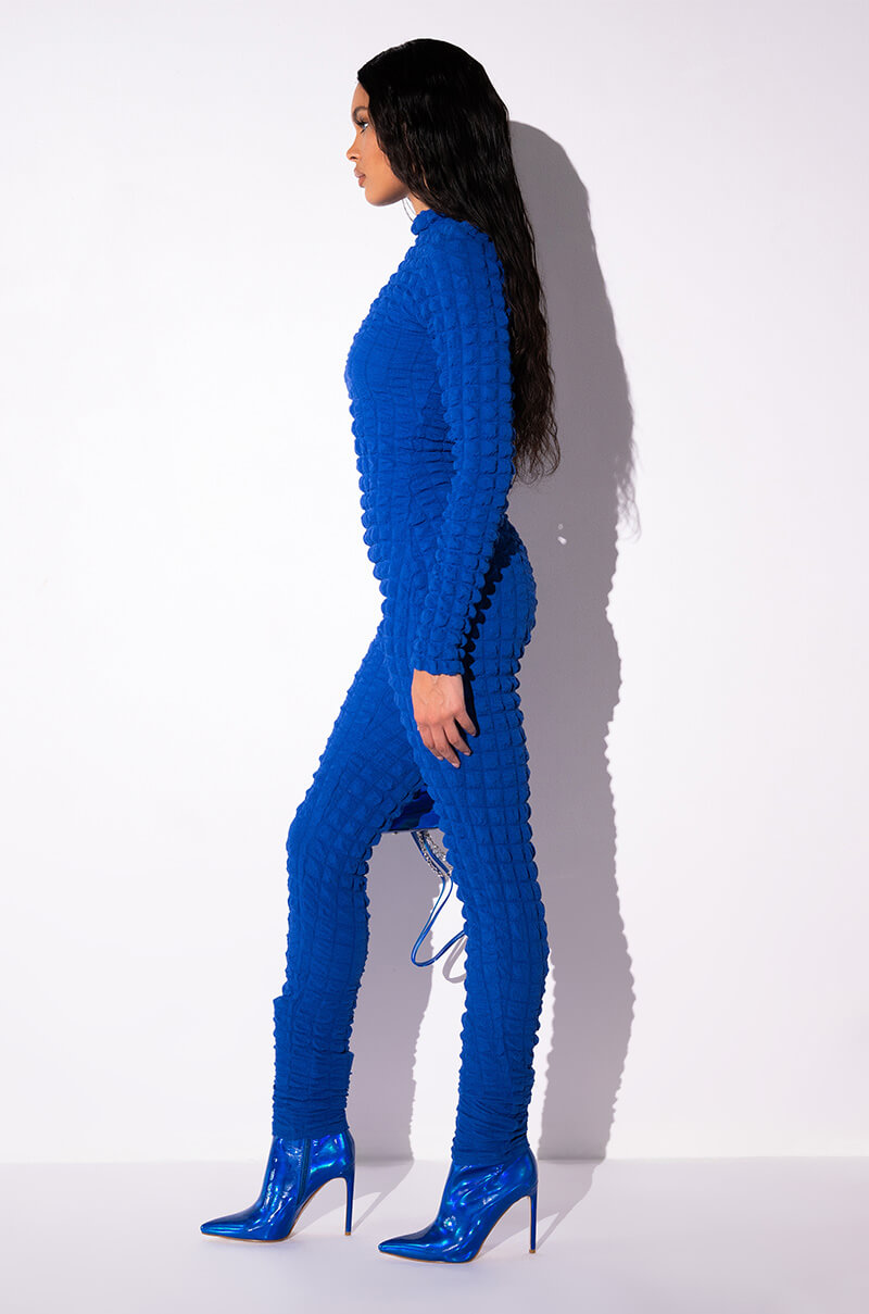 BEAT THE ODDS TEXTURED CATSUIT