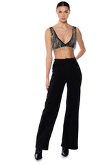 BEAUTIFUL LIGHTS CHAIN FRINGE BRA TOP