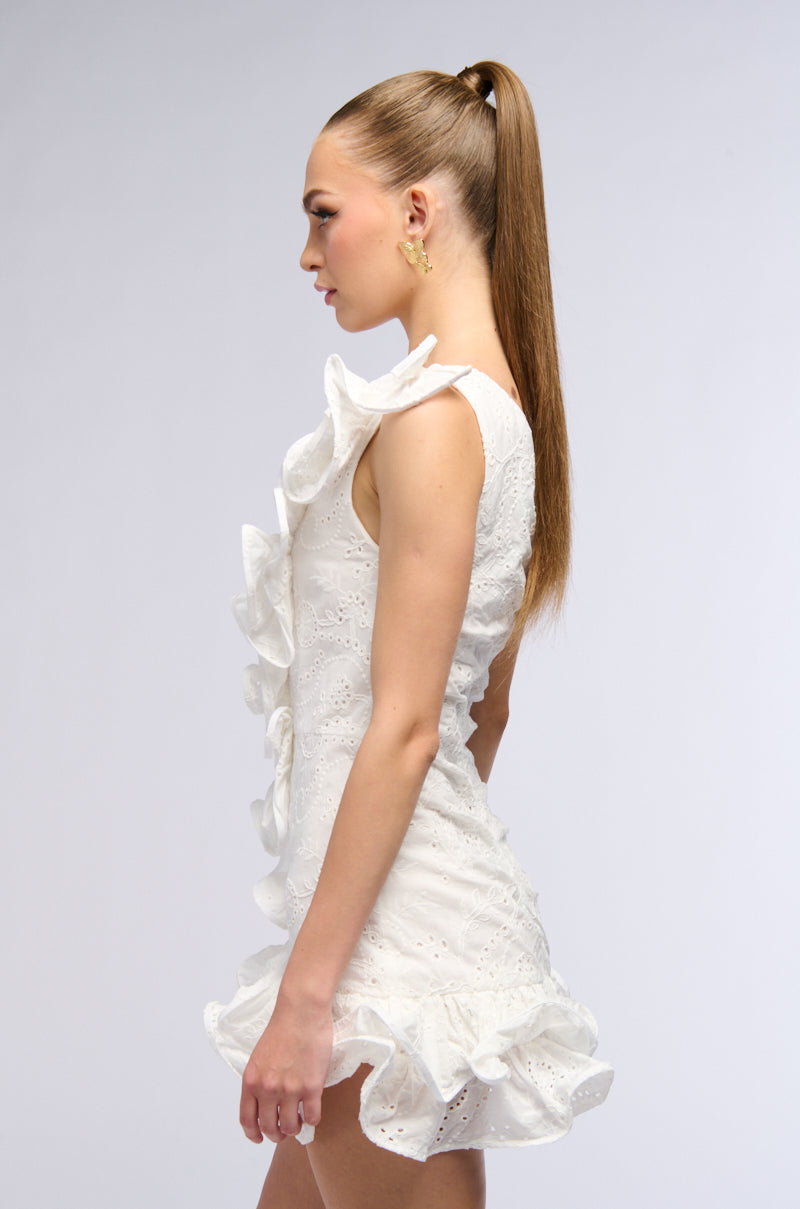 BEST DRESSED RUFFLED MINI DRESS