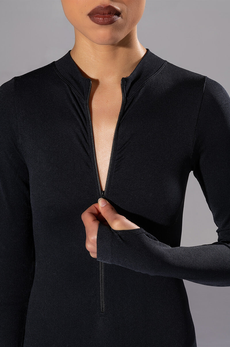 BEST WITH ANYTHING ZIP UP CATSUIT