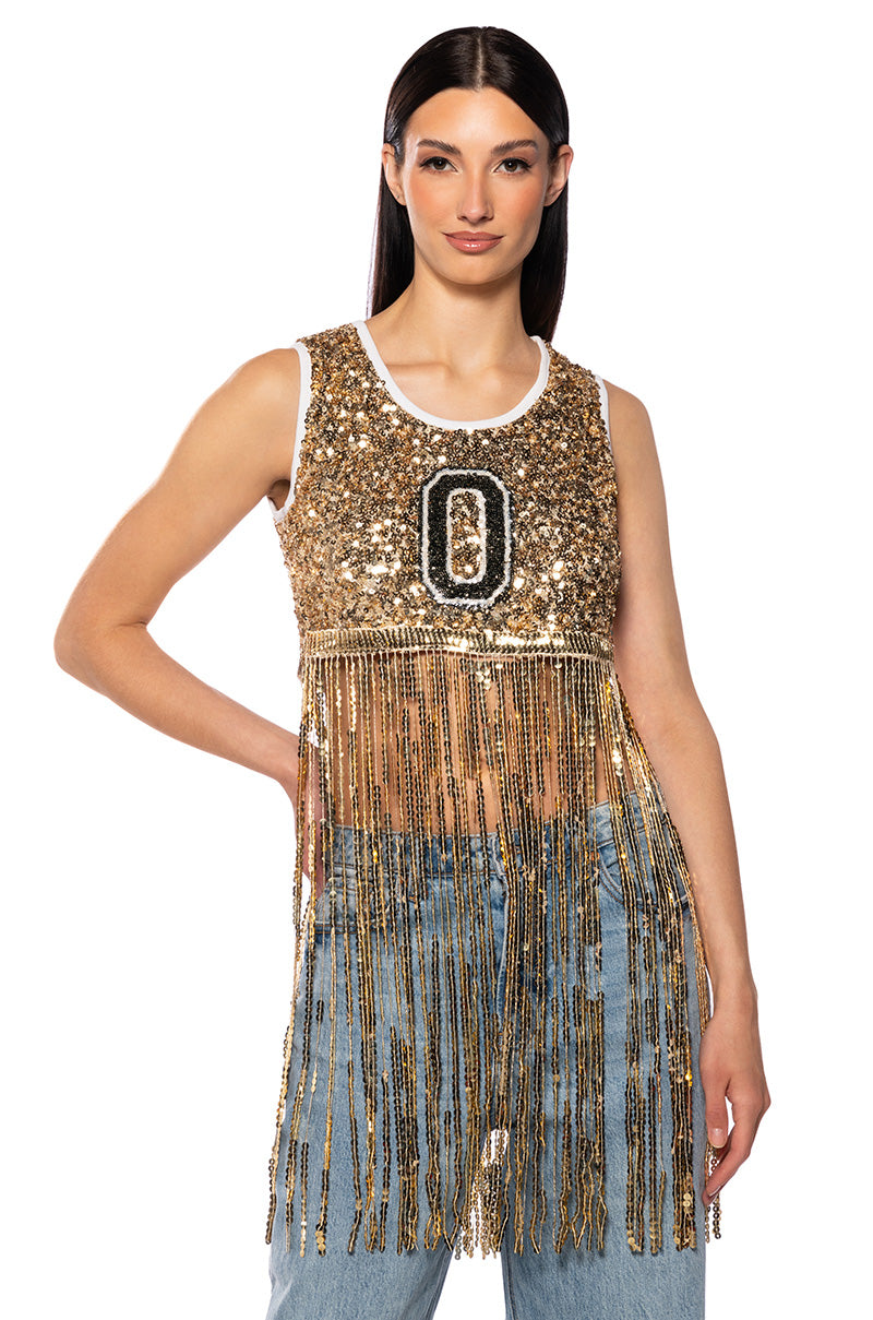 BIG WINS FRINGE TANK TOP