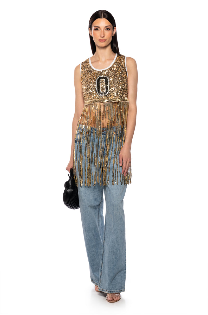 BIG WINS FRINGE TANK TOP