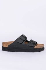 BIRKENSTOCK ARIZONA PLATFORM VEGAN BIRKO-FLOR BLACK SANDAL