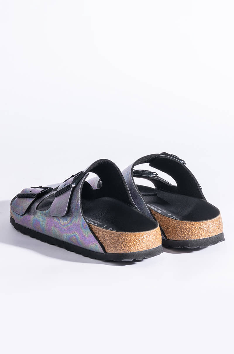BIRKENSTOCK ARIZONA VEGAN IRIDESCENT MICROFIBER SANDAL