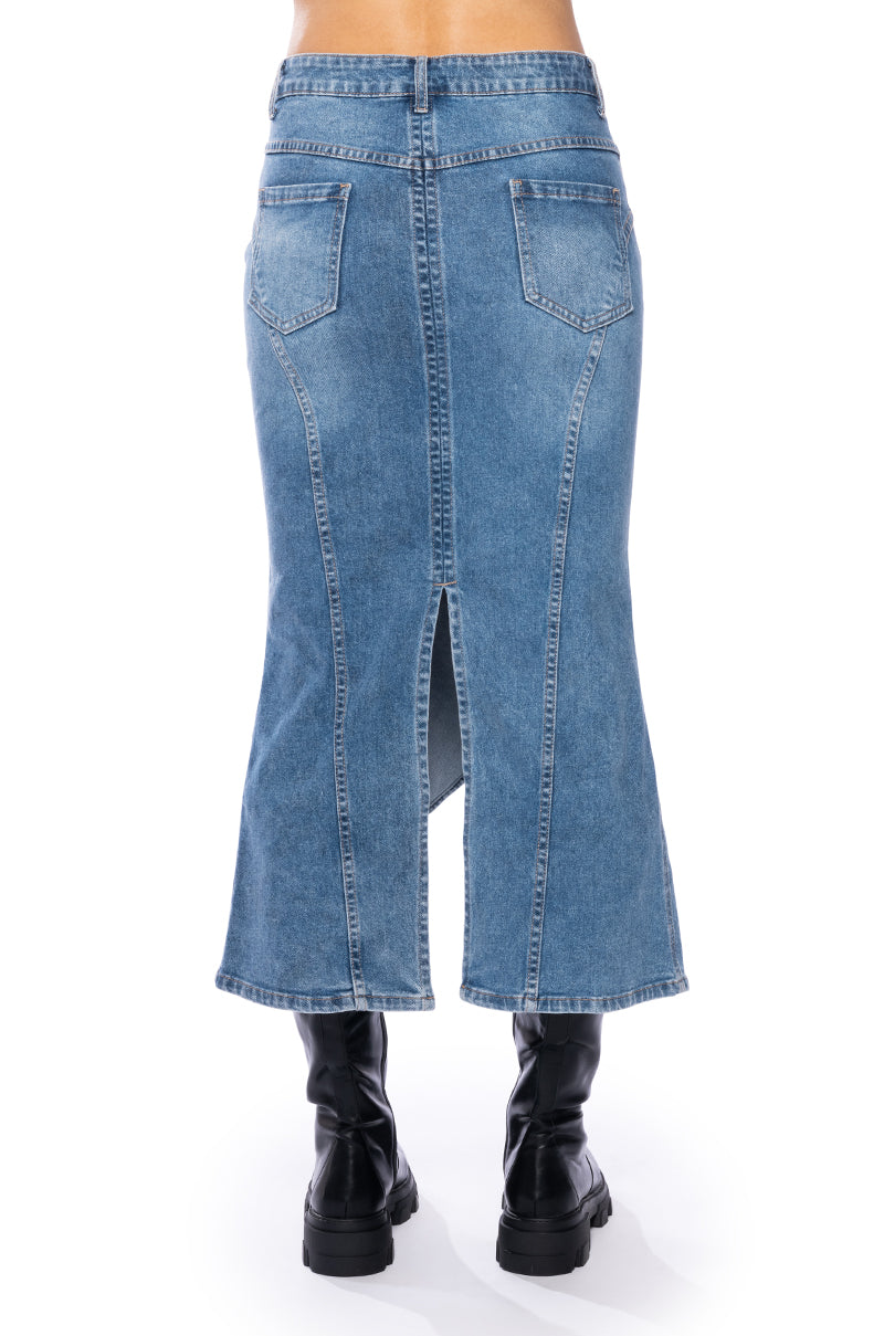 ARIELE MID DENIM SKIRT