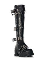 BLADE BLACK BUCKLE DETAIL BOOT