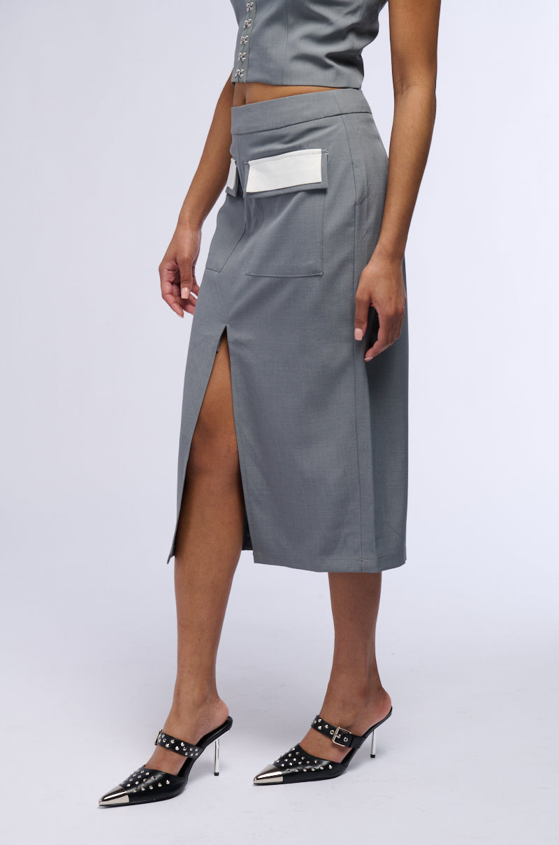 HALSEY MIDI PENCIL SKIRT