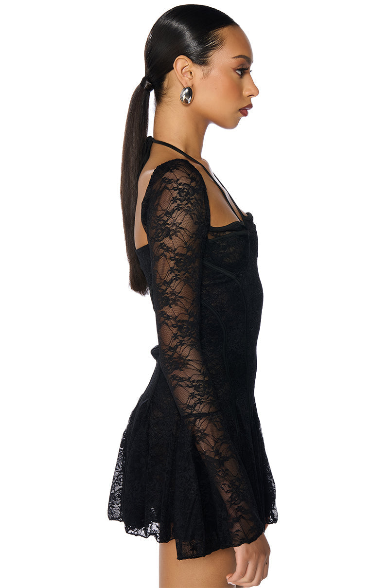 BROOKE DAINTY LACE MINI DRESS
