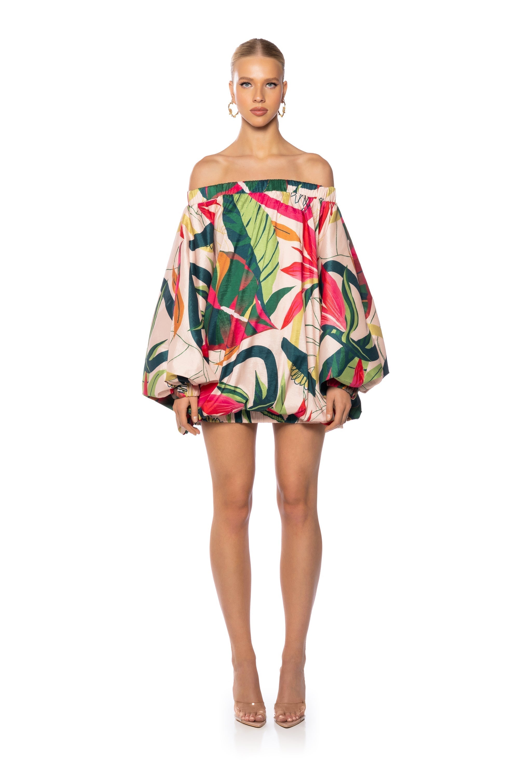 NOBODYS BUSINESS NYLON MIDI DRESS