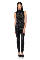BUTTERY FAUX LEATHER PANTS IN BLACK
