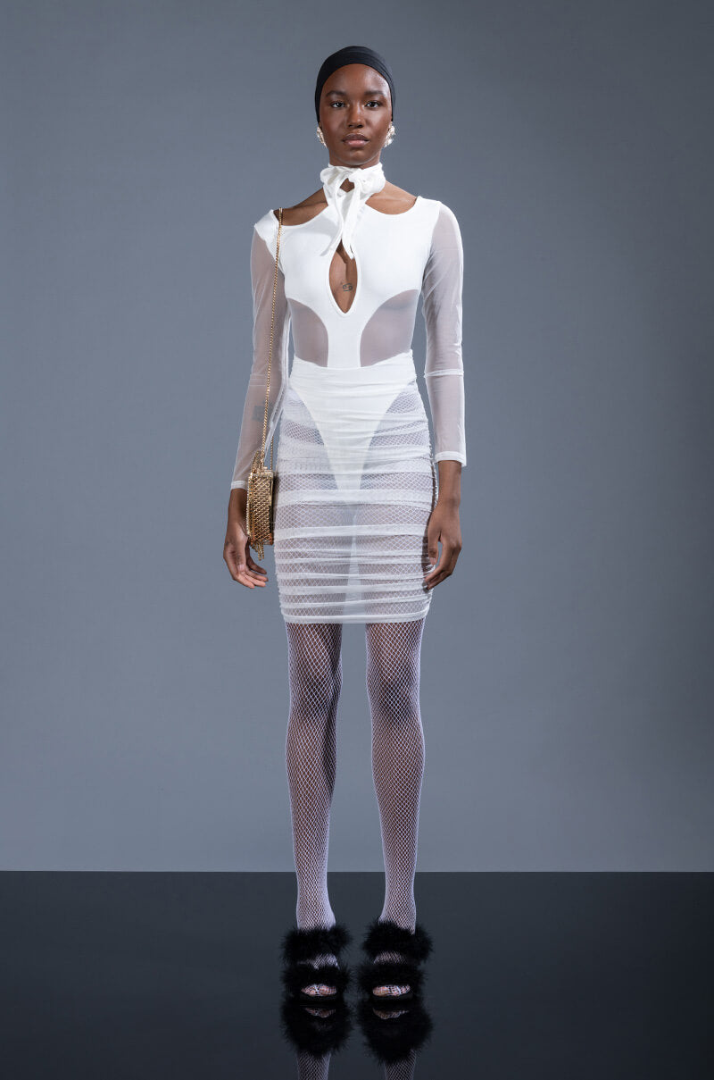 BY MY SIDE MIDI DRESS WITH CUT OUTS