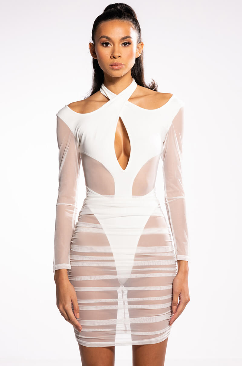 BY MY SIDE MIDI DRESS WITH CUT OUTS