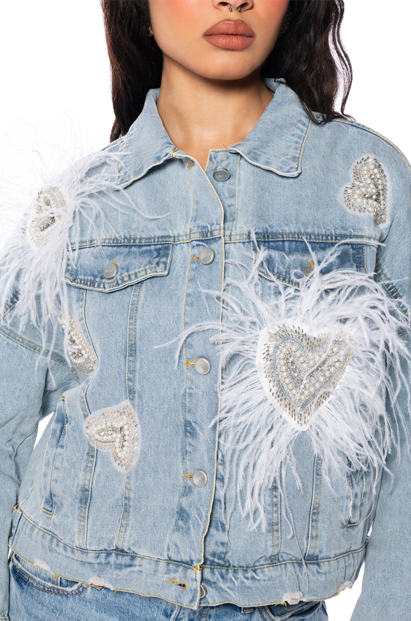 CABARET EMBELLISHED DENIM JACKET