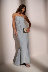 CALL ME BRITNEY DENIM MAXI DRESS