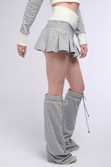 CALL ME MAYBE PLEATED MINI SKIRT