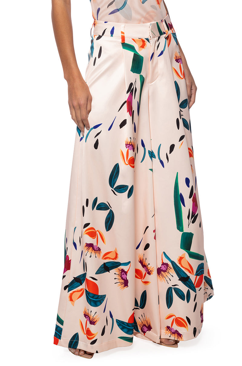 CANDY RAIN SATIN WIDE LEG PANT