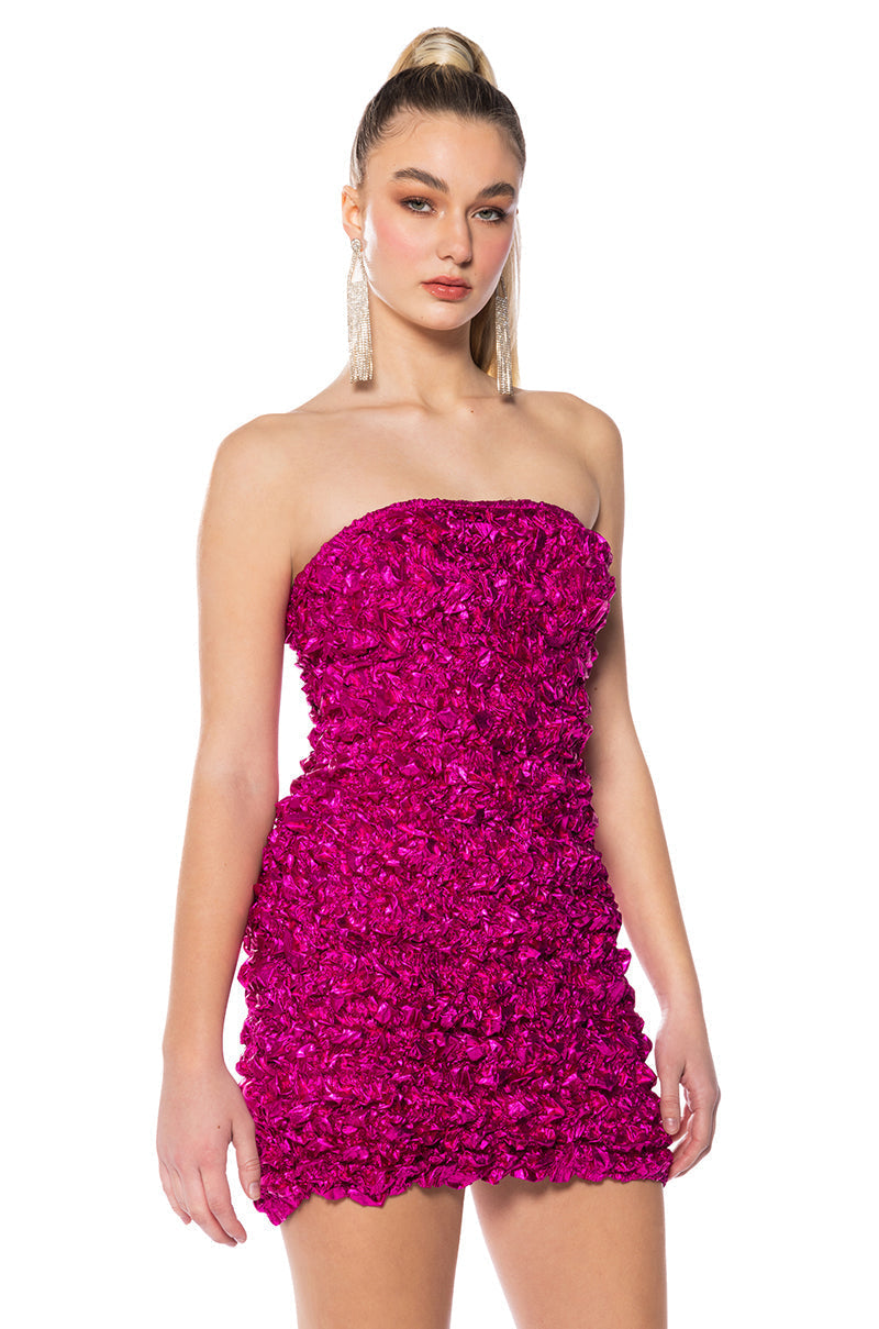 CANT RELATE TEXTURED MINI DRESS