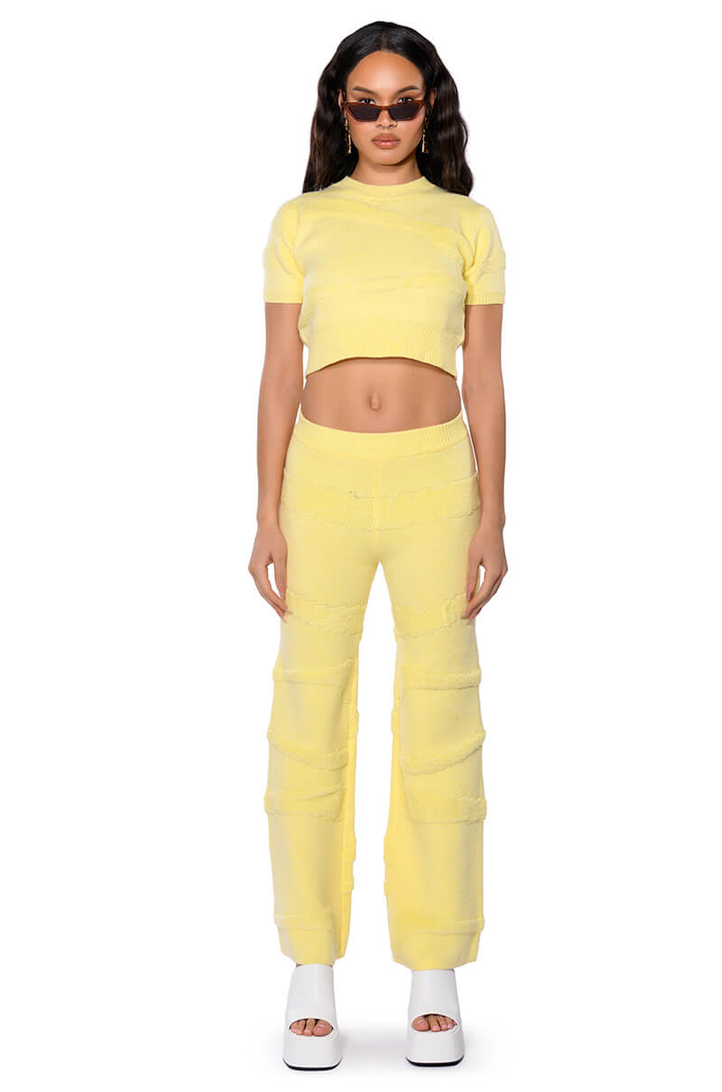 CARISSA COZY KNIT SHORT SLEEVE TOP