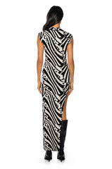 CAUGHT MY EYE MOCK NECK KNIT MIDI DRESS