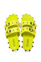 COMBOO EMBELLISHED FLAT SANDAL LIME