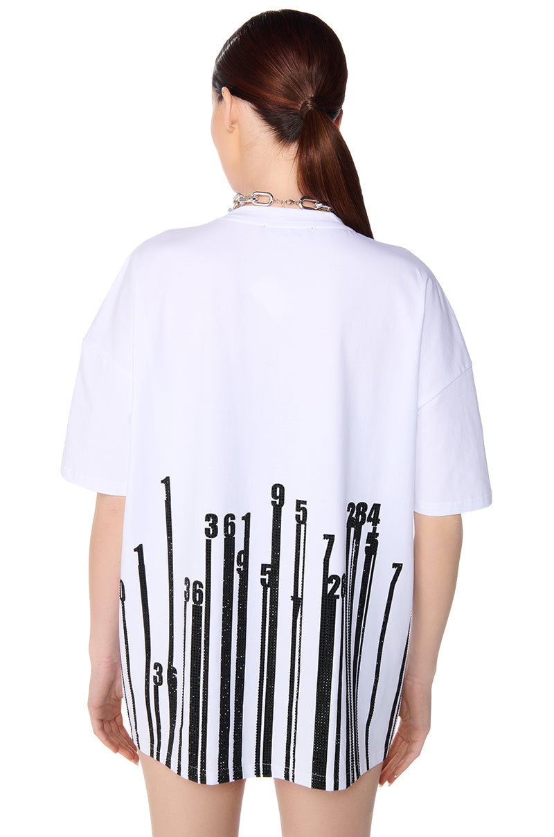 COUNT IT UP SHORT SLEEVE EMBELLISHED T-SHIRT