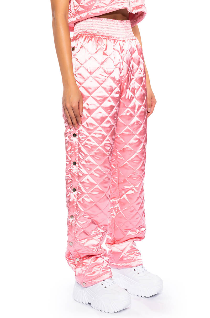 ARYA QUILTED SATIN BREAKAWAY JOGGER