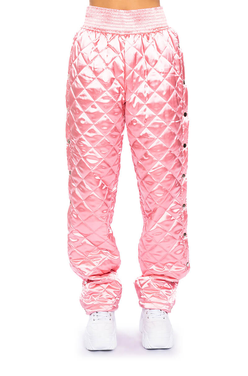 ARYA QUILTED SATIN BREAKAWAY JOGGER