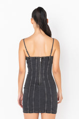 DAY TRIP DENIM MINI TUBE DRESS