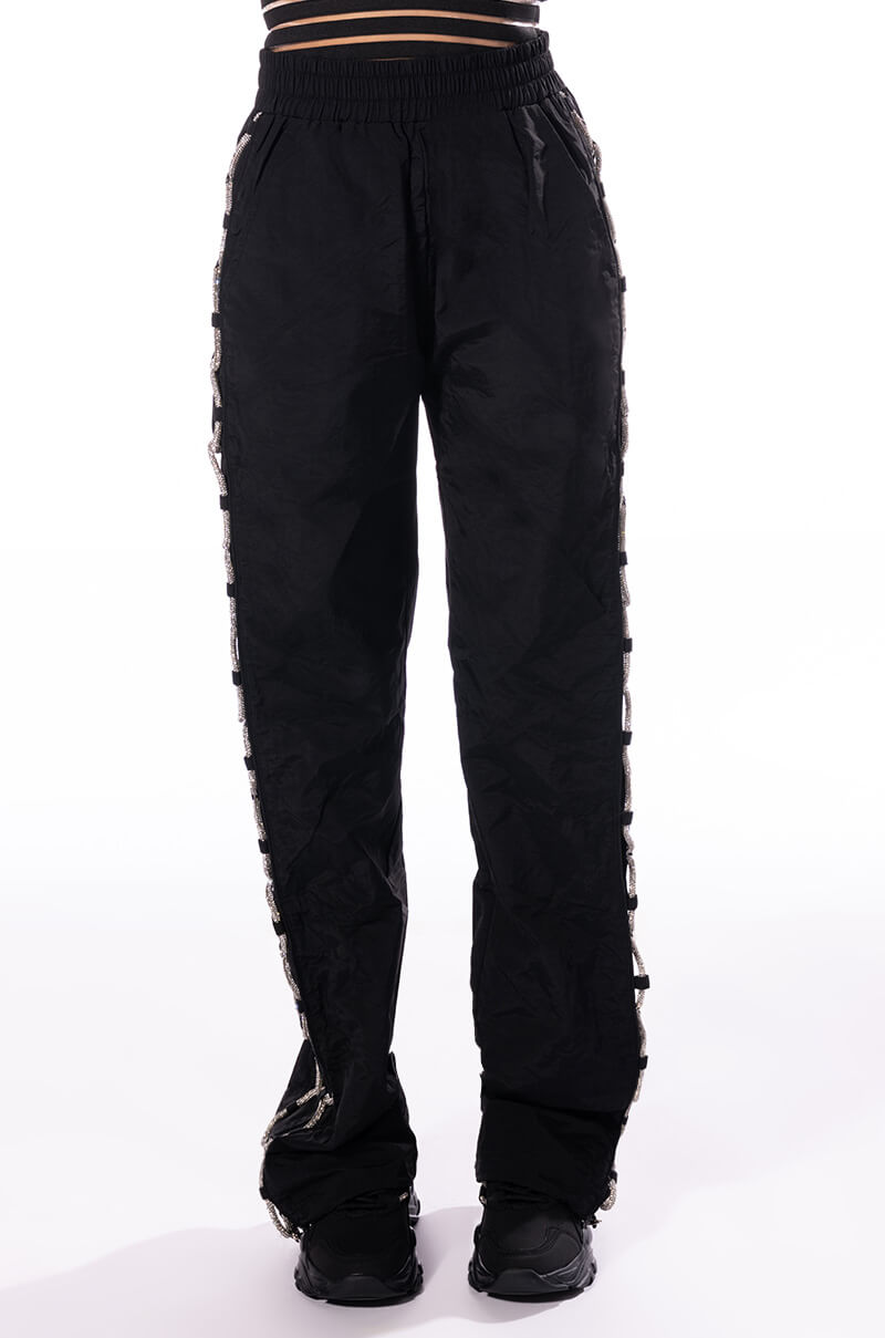 DIAMOND LACE UP TRACK PANT