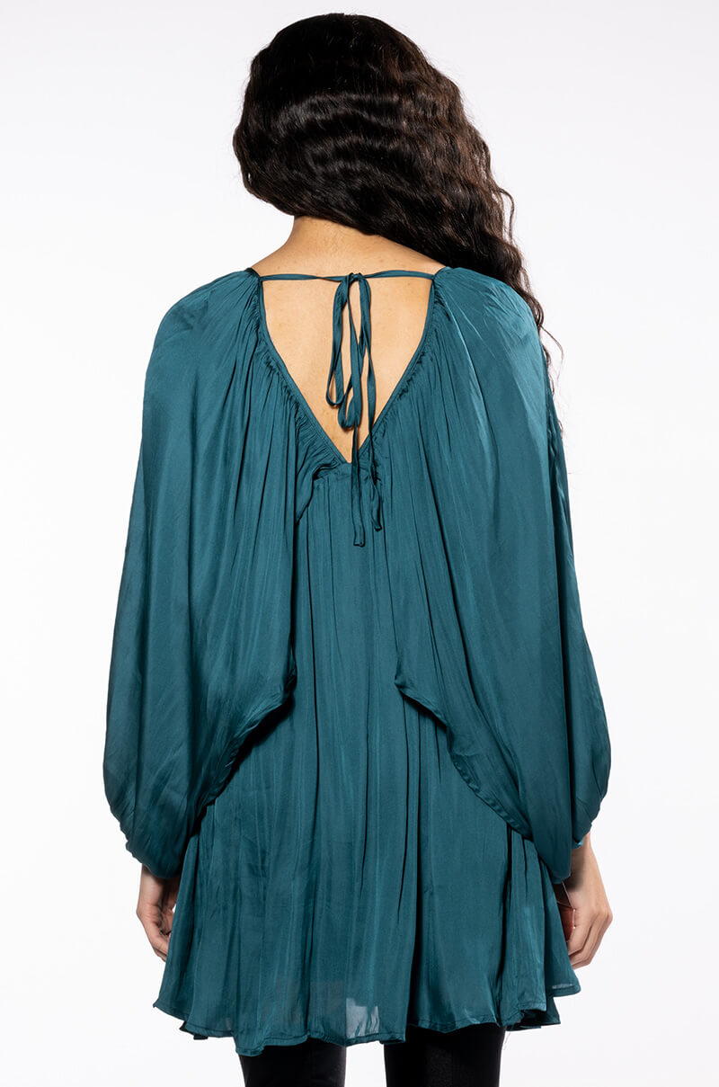 DIANA LONG SLEEVE MINI FLARE DRESS