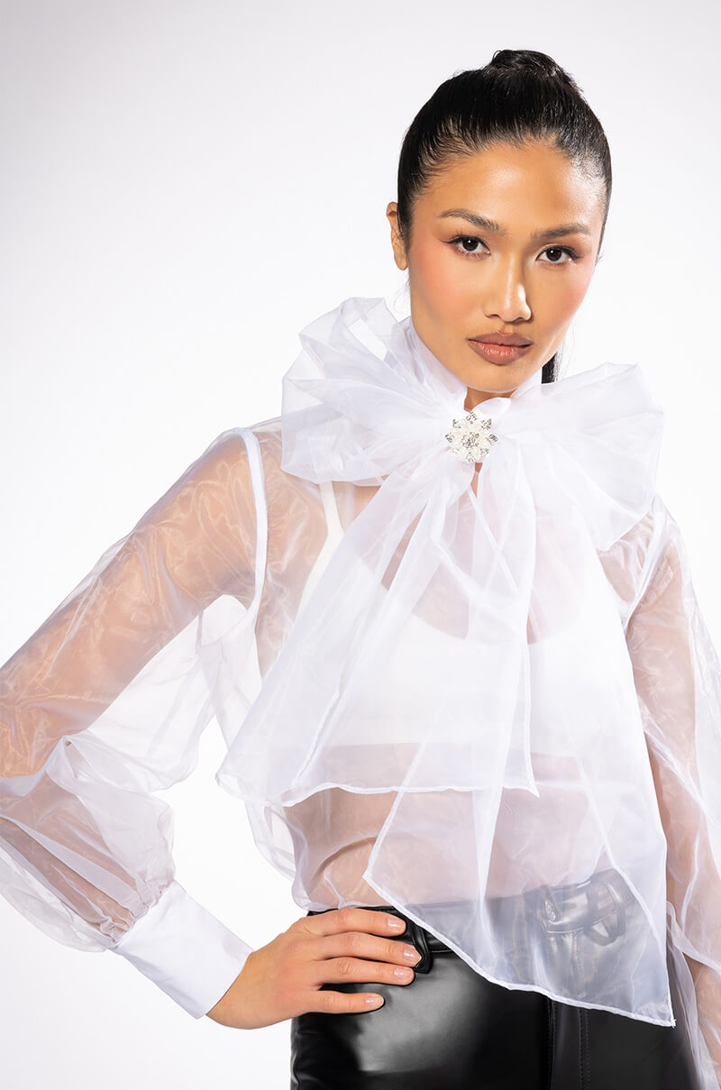 ELIZA MULTI WEAR SHEER BLOUSE