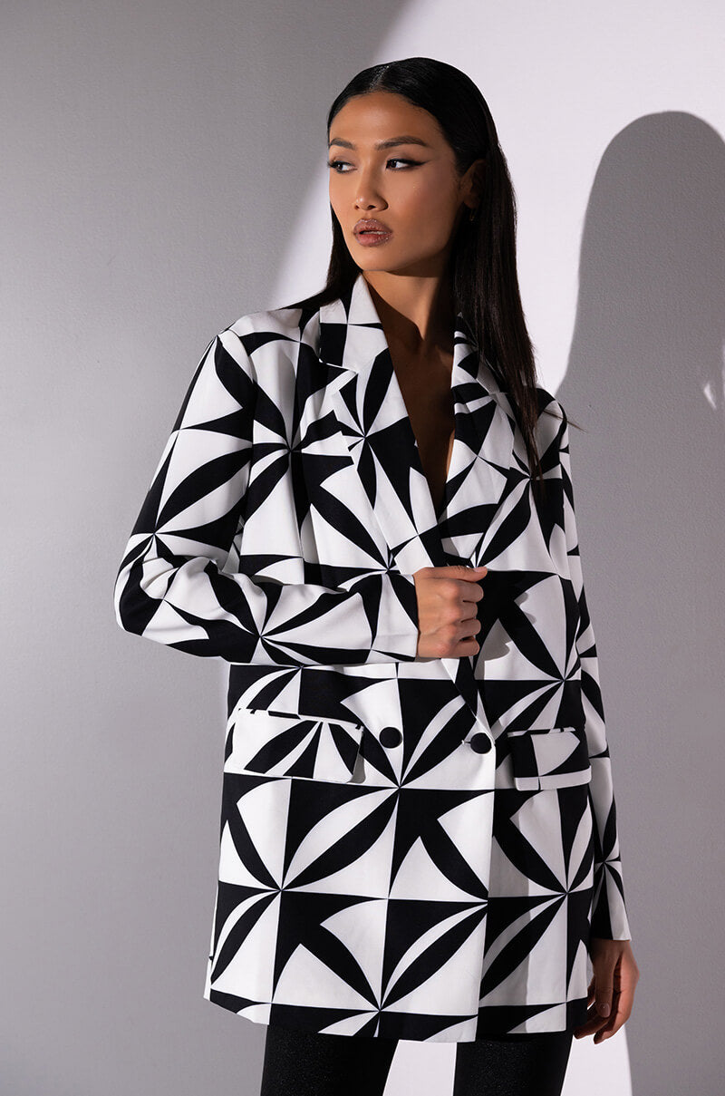 ESCAPE PRINTED BLAZER DRESS