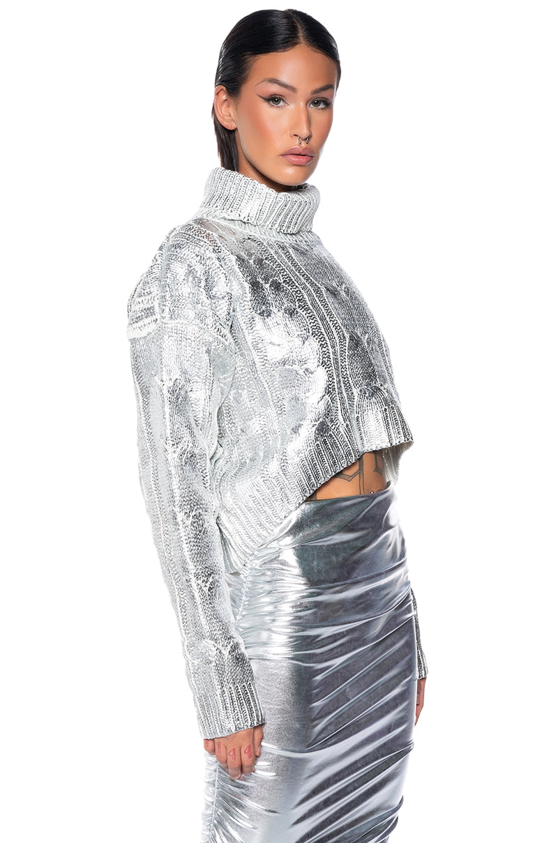 ESME SILVER METALLIC SWEATER